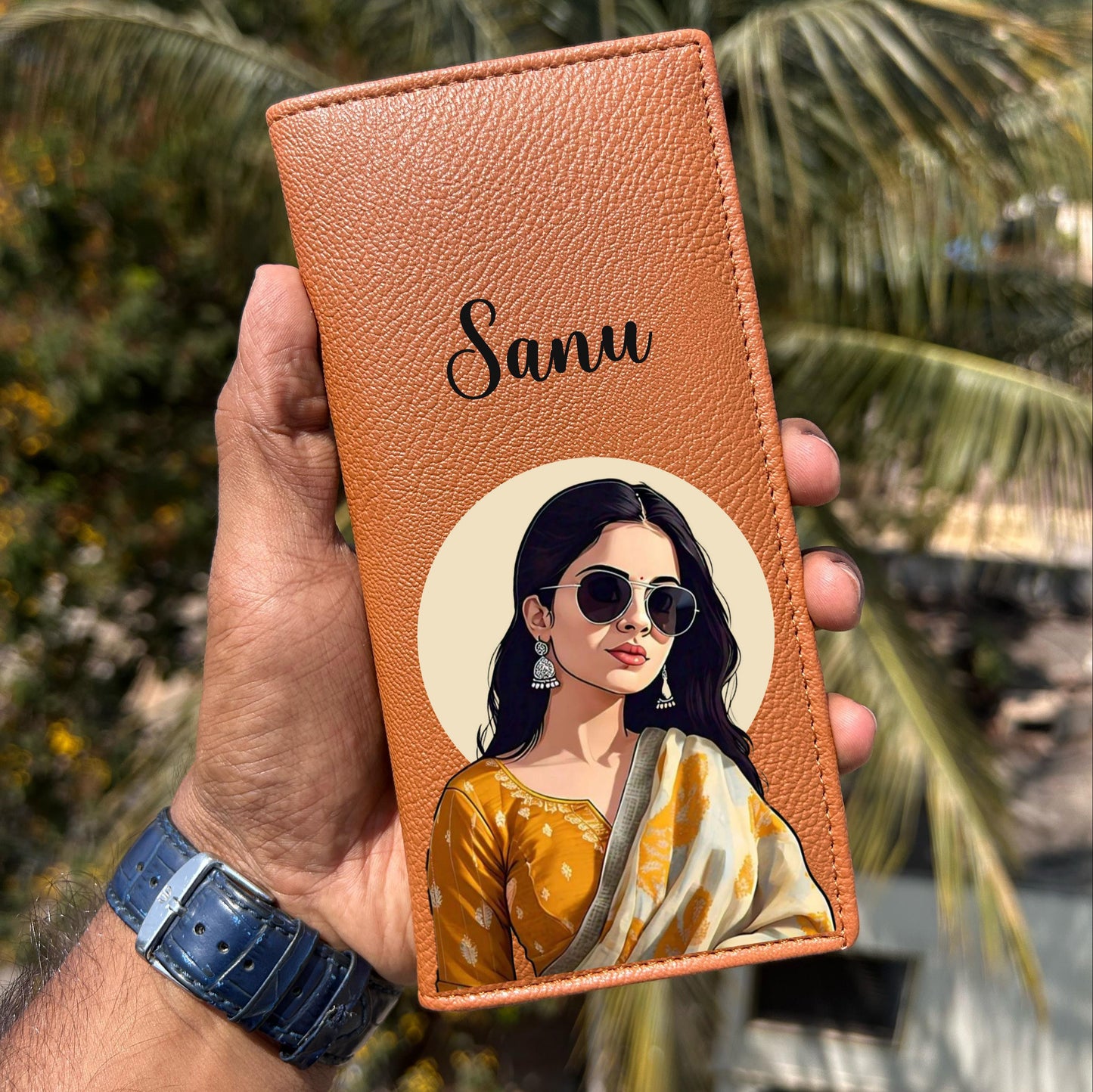Personalized Premium Leather Unisex Card Holder Wallet
