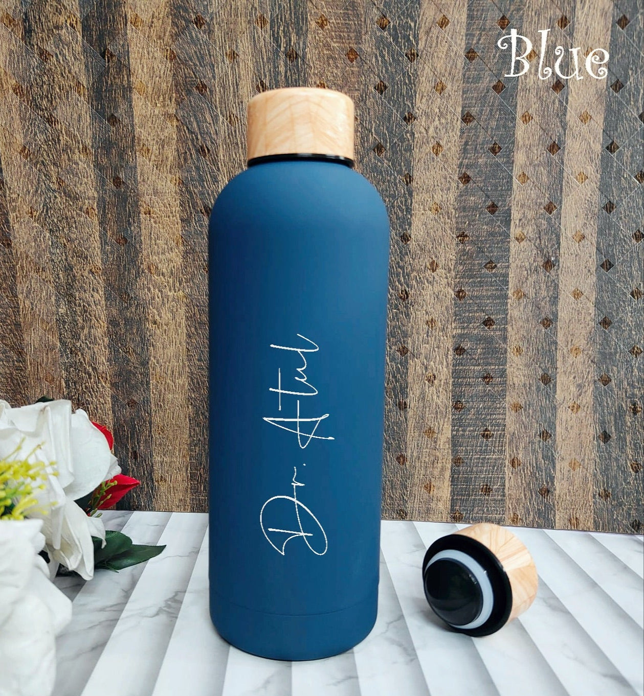 Personalized Matte Finish Stainless Steel Bottle Combo