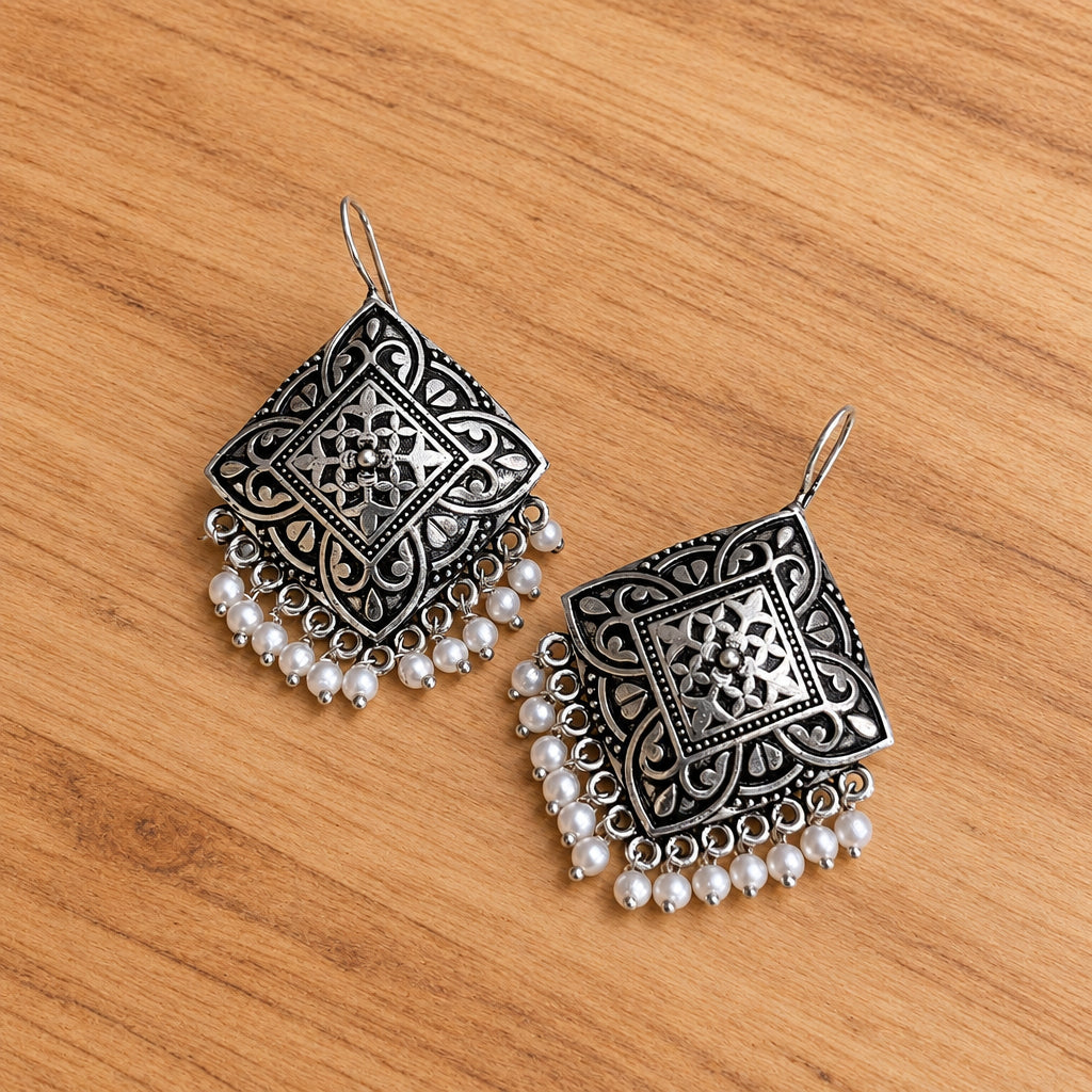Premium German Silver Hook Earrings