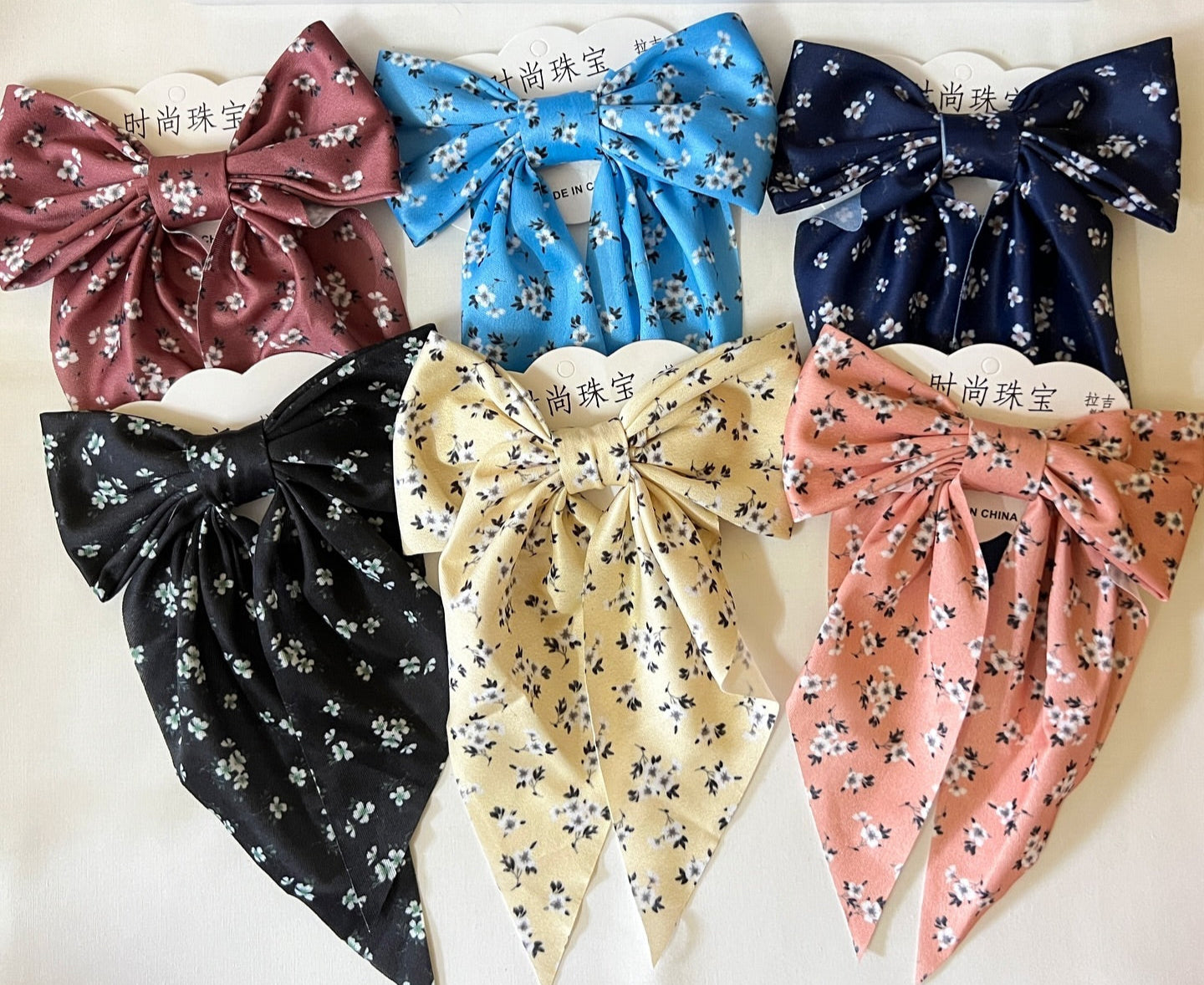Printed Bow Clips
