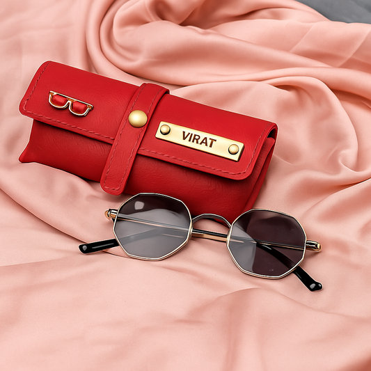 Personalized Premium Leather Eye Wear Case