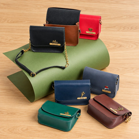 Personalized Premium Leather Sling Bag For Women
