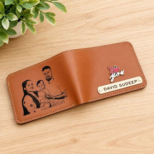 Personalized Premium Leather Sketch Wallet