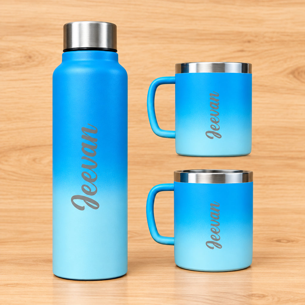 Stainless Steel Bottle + Cup Combo