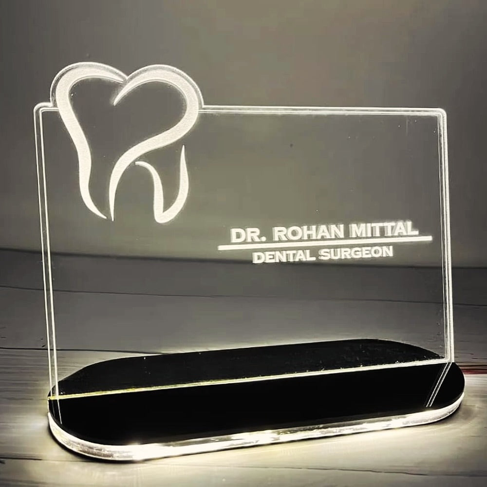 Profession Theme LED Acrylic Table Frames