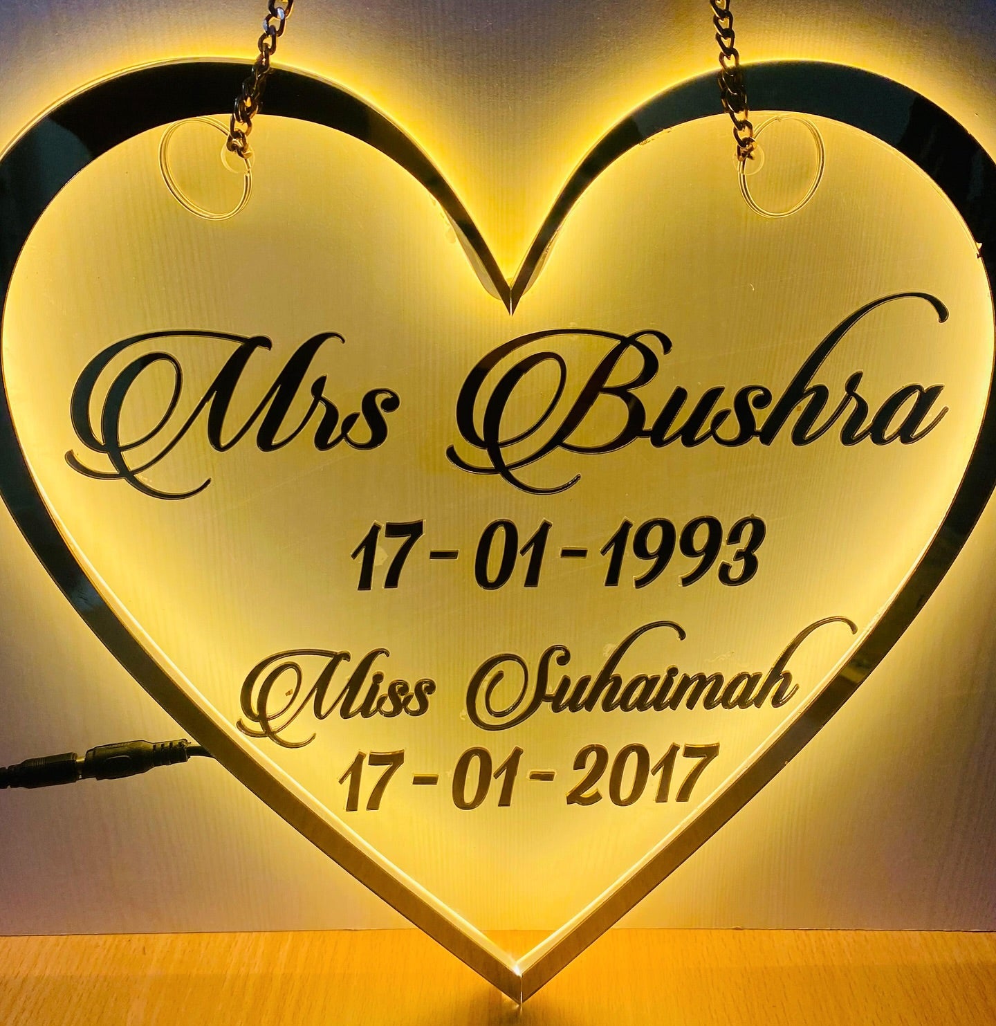 Personalized LED Acrylic Memory Board