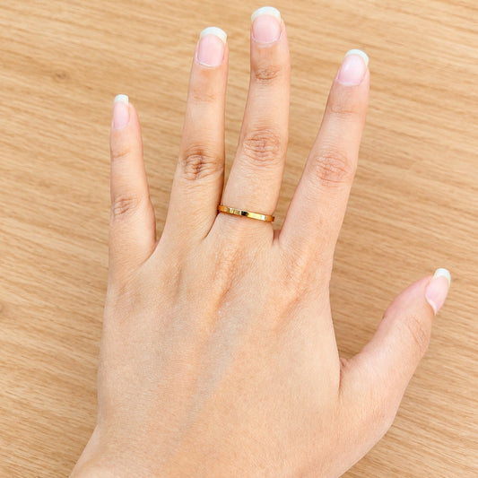 Golden Minimal Anti-Tarnish Ring