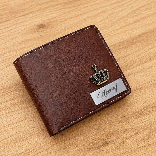 Personalized Premium Leather Wallet With Steel Strip For Men
