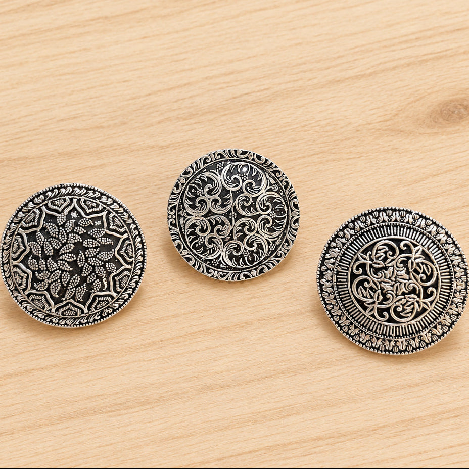 Oxidised Ethnic Rings