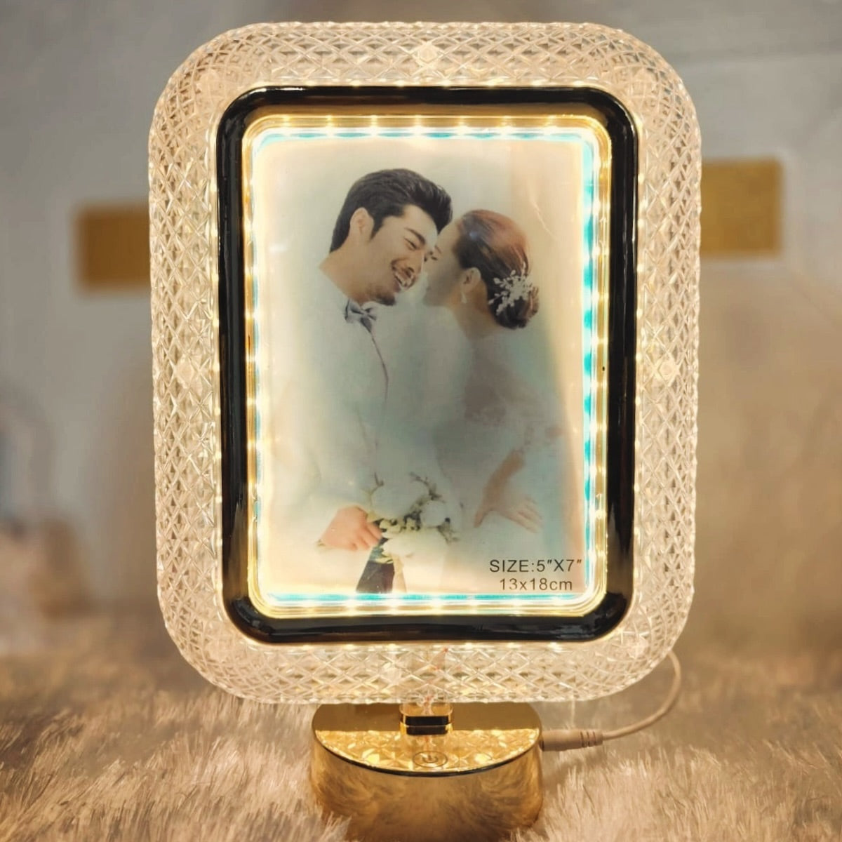 Personalized Mirror Lamp With Photo and Text