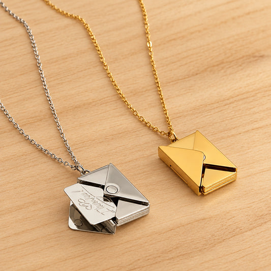 Personalized Envelope Pendant Necklace