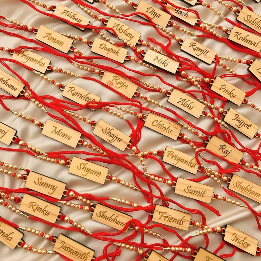 Personalized Wooden Rakhi