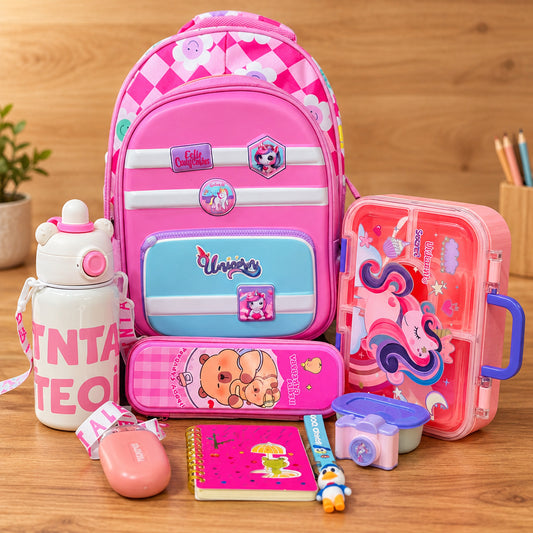 Back to School Hamper | 15 Inch Backpack with Bottle, Lunch Box & Essentials
