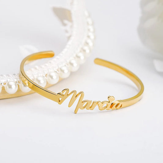Personalized Golden Adjustable Name Kada