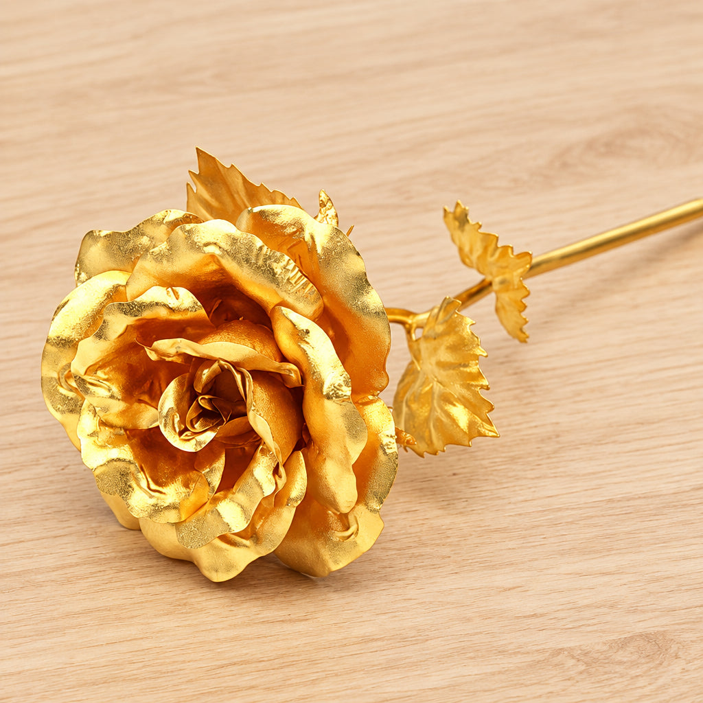 24K Gold Foil Artificial Rose With Gift Box