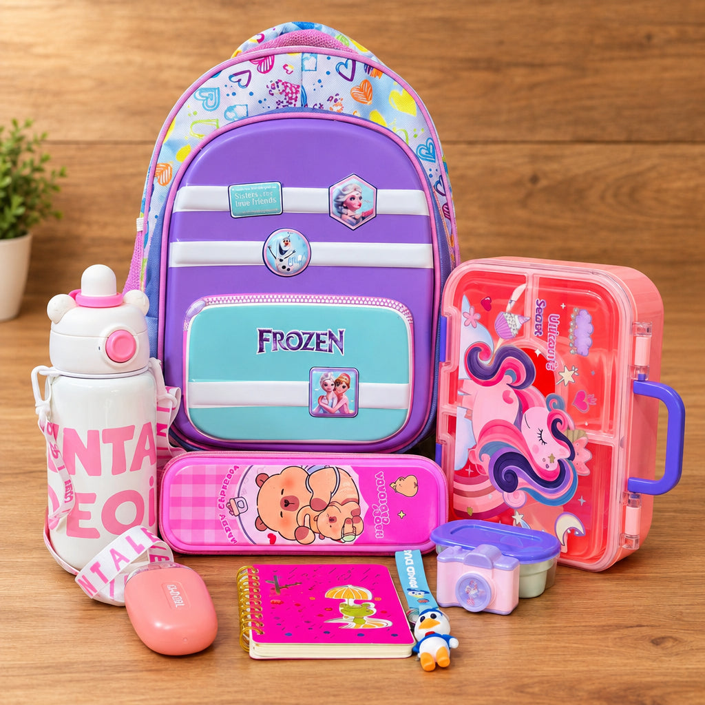 Back to School Hamper | 15 Inch Backpack with Bottle, Lunch Box & Essentials