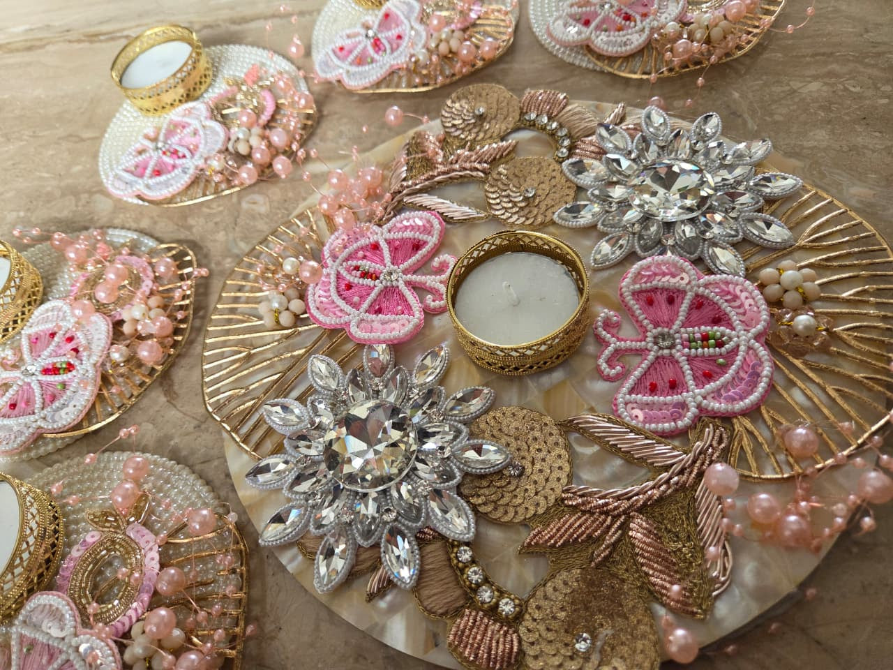 Mother Of Pearl Butterfly Rangoli | Premium Festive Edition