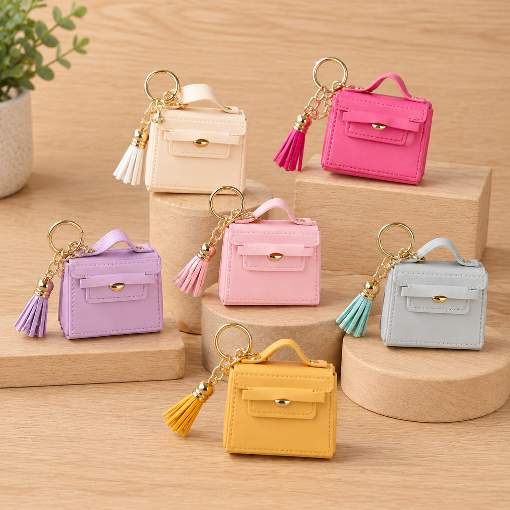 Bag Keychain – Mini Storage Pouch (Random Color)