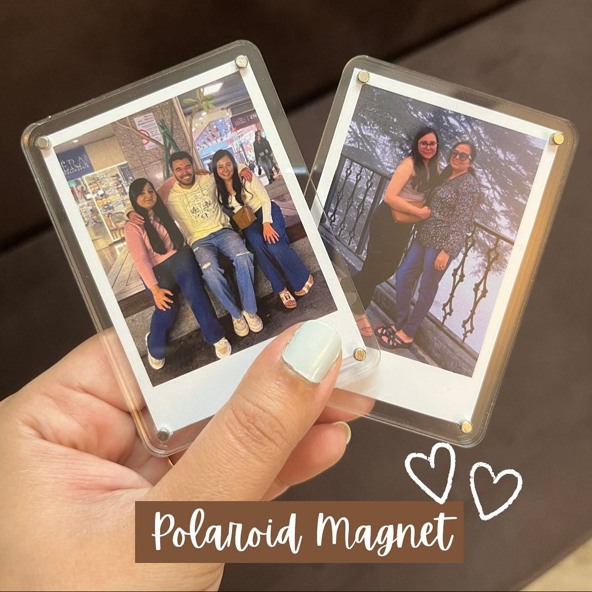 Polaroid-Style Acrylic Photo Magnets (Set Of 2)