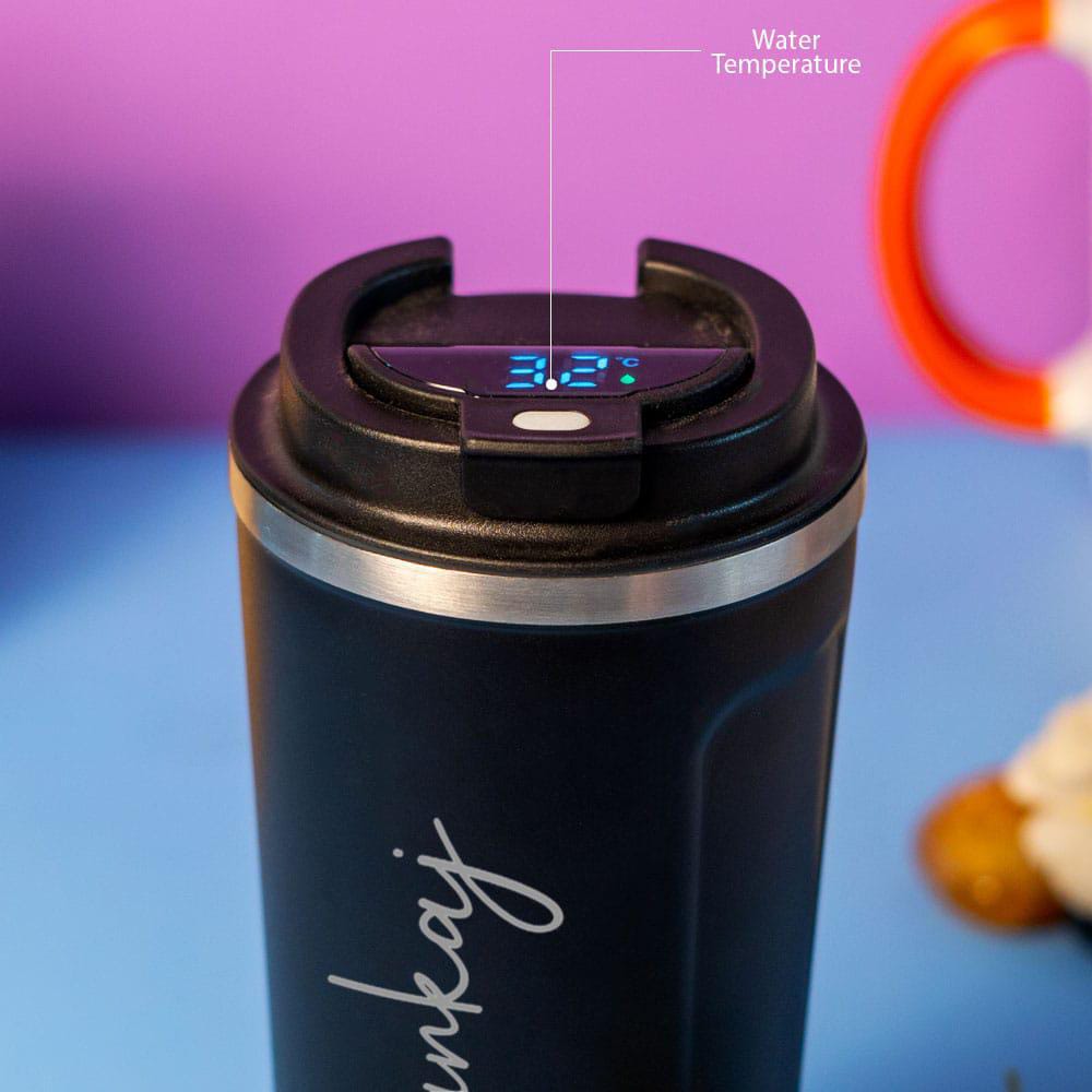 Personalized Travel Mug With Temperature Display