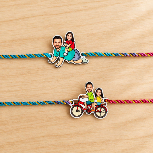 Personalised Caricature Photo Rakhi