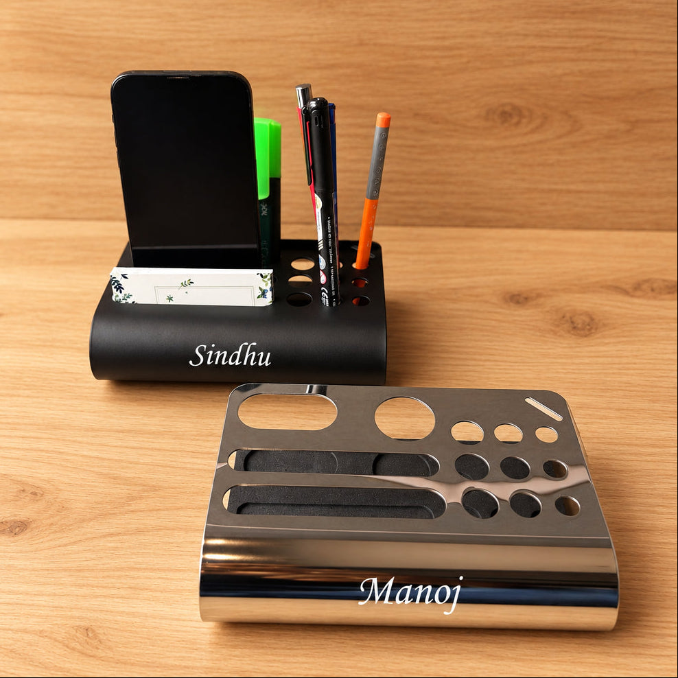 Mobile & Stationery Holder With FREE Metal Pen