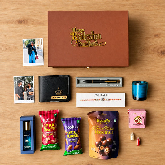 Premium Rakhi Hamper for Brother – Personalised Raksha Bandhan Gift Box