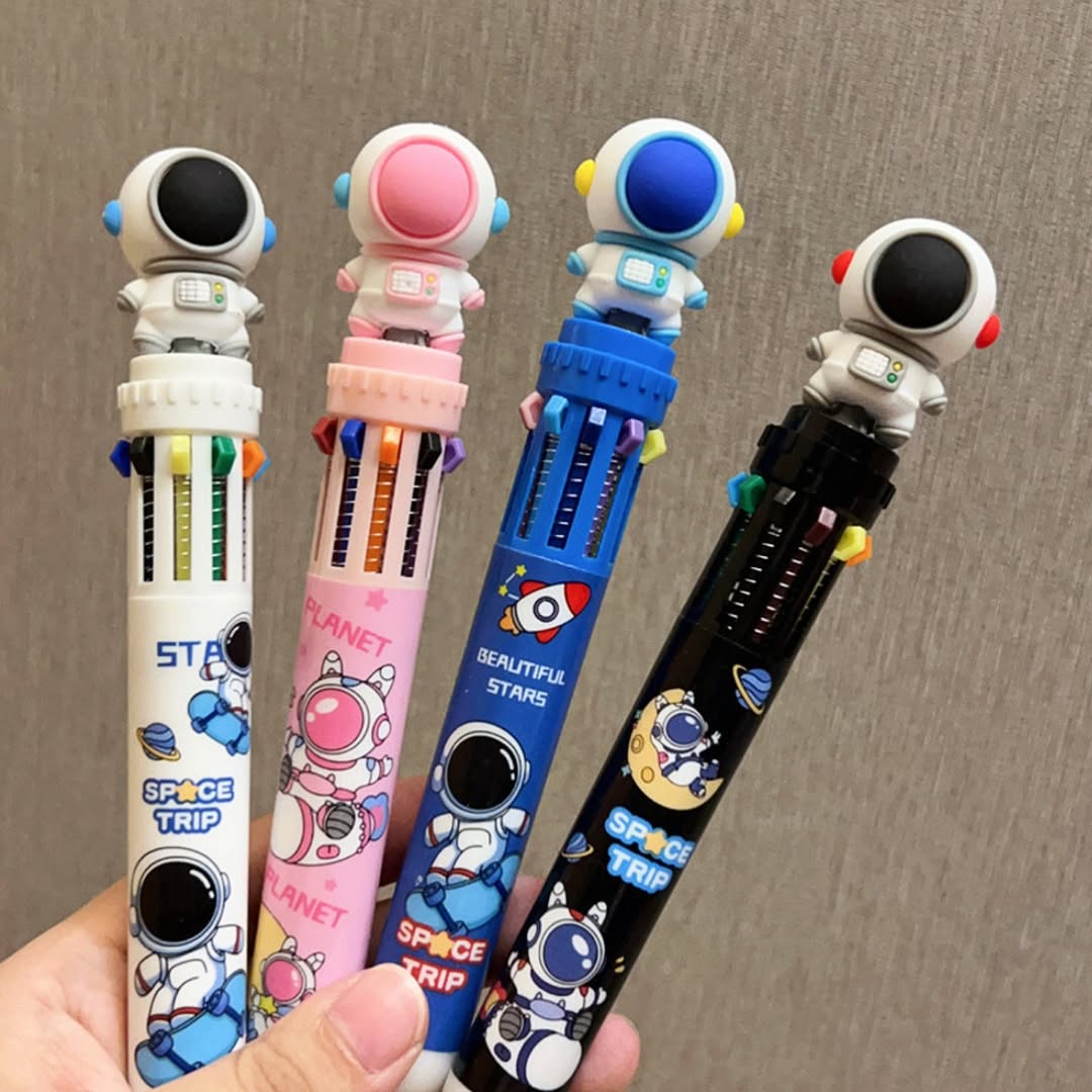 Astronaut-Themed Multi-Color Pens