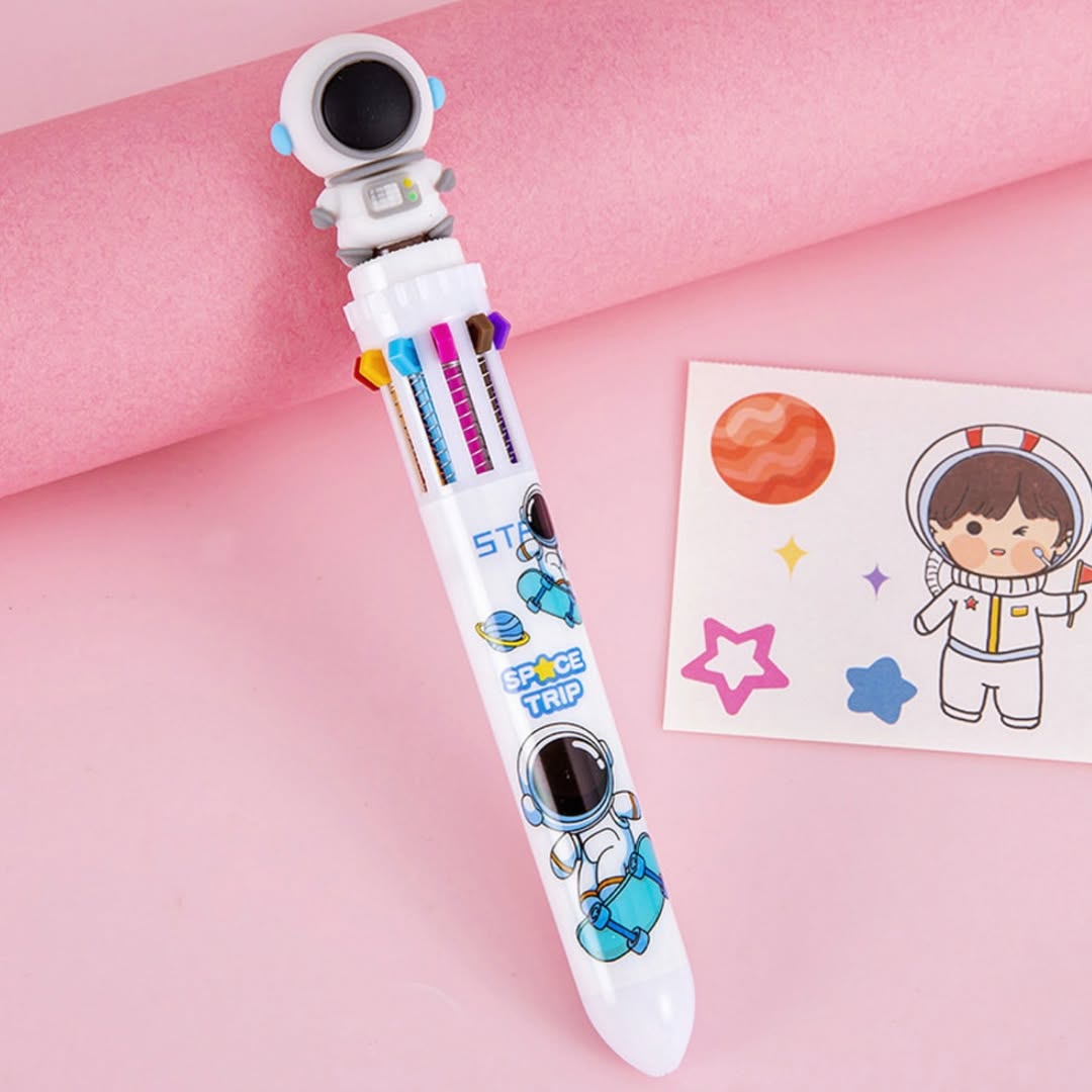 Astronaut-Themed Multi-Color Pens