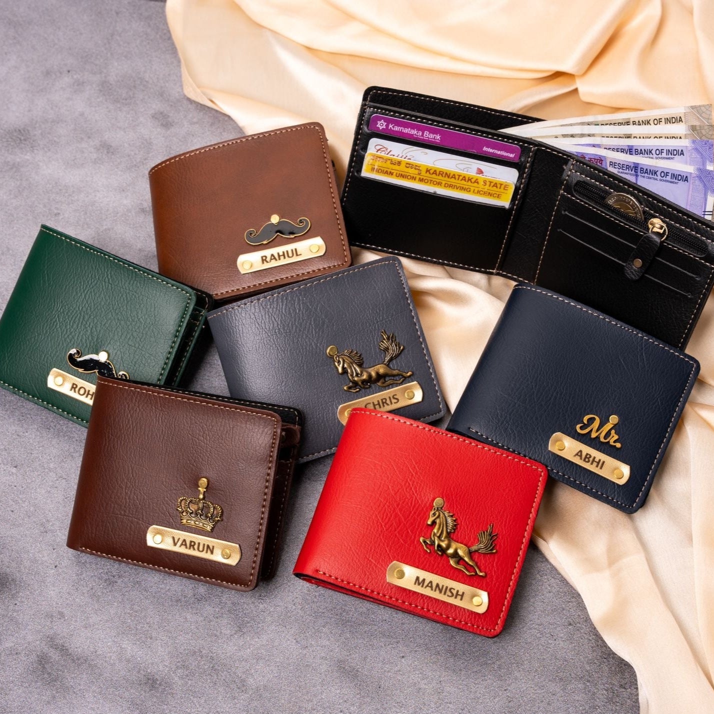Premium Leather Wallet & Keychain Combo