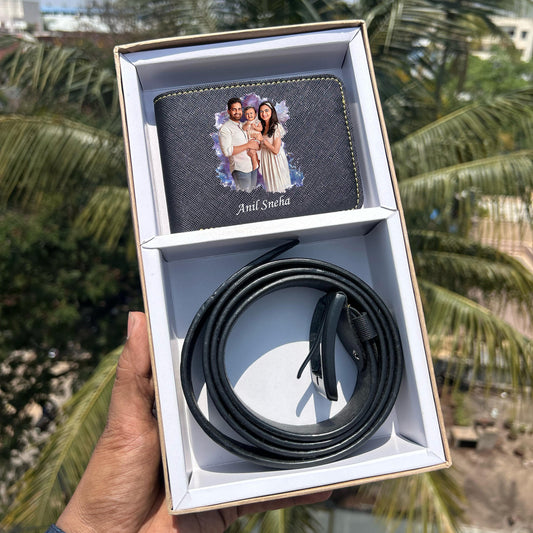 Artistic Wallet & Belt Combo – Premium Personalized Gift Set