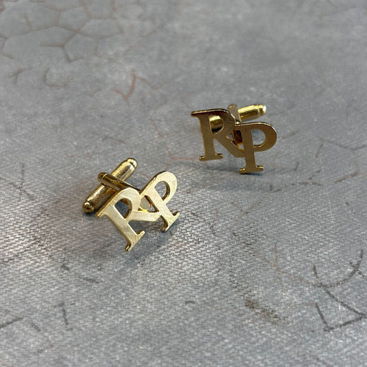 Premium Brass Customised Initial Cufflinks
