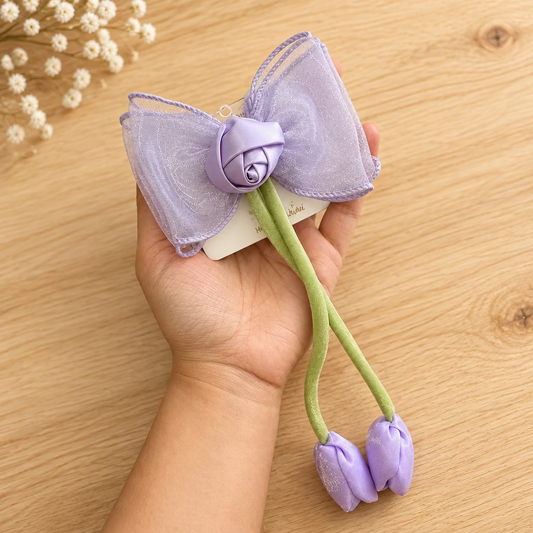Rose Bow Clip