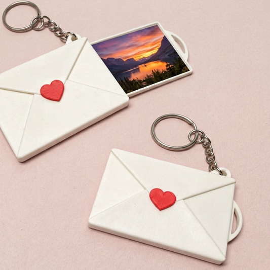 Personalized Envelope Photo Keychain