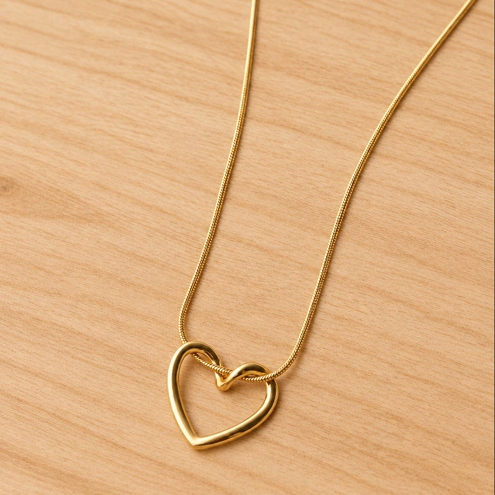 Anti Tarnish Heart Necklace