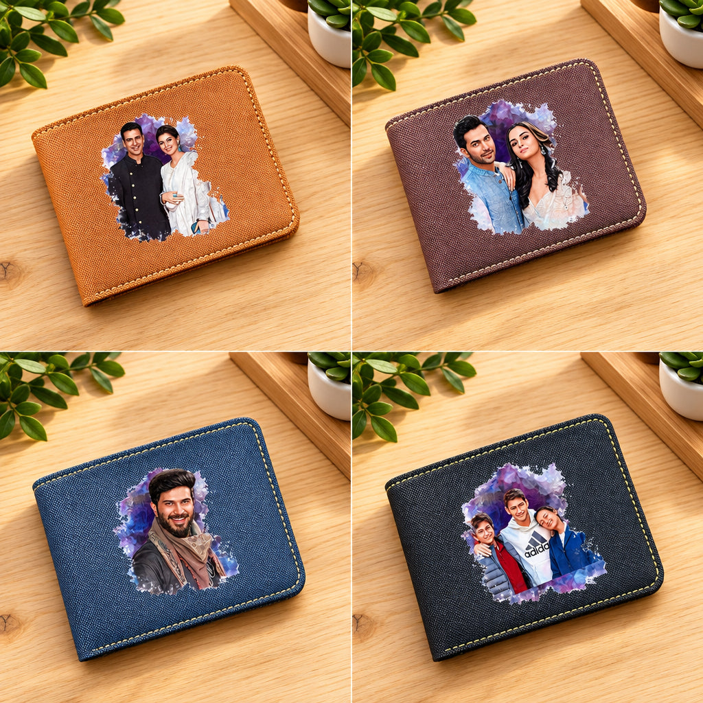 Personalized Artistic Photo Printed Men's Wallet