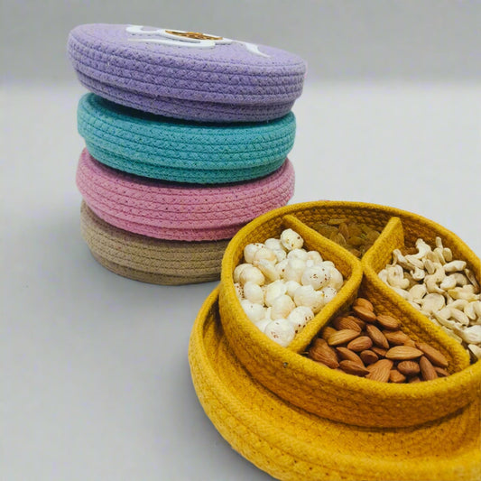 Premium Jute Cotton Dry Fruits Organizer