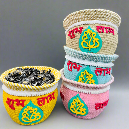 Premium Shubh Laabh Jute Organizer | Festive Edition