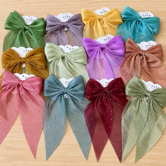 Sparkly Bow Clips