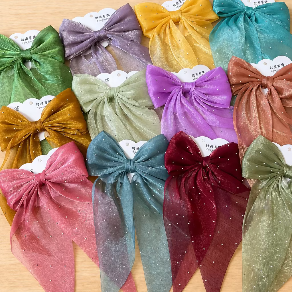 Sparkly Bow Clips