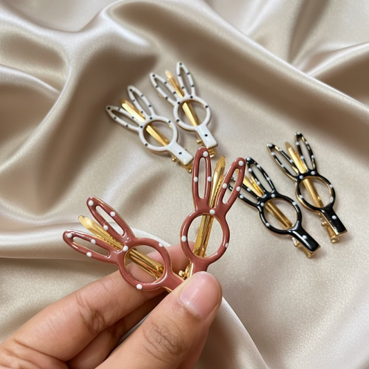 Bunny Hair Clips Set