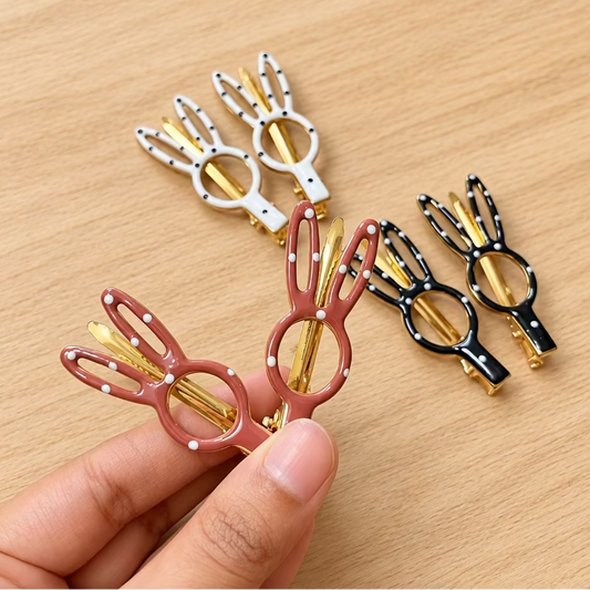 Bunny Hair Clips Set