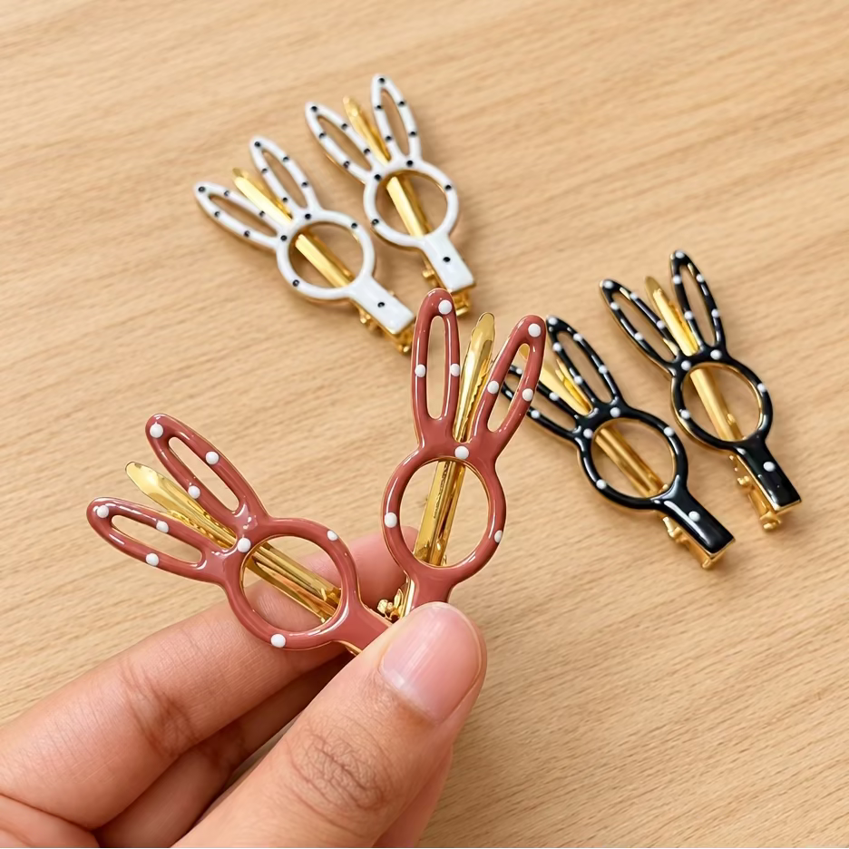 Bunny Hair Clips Set