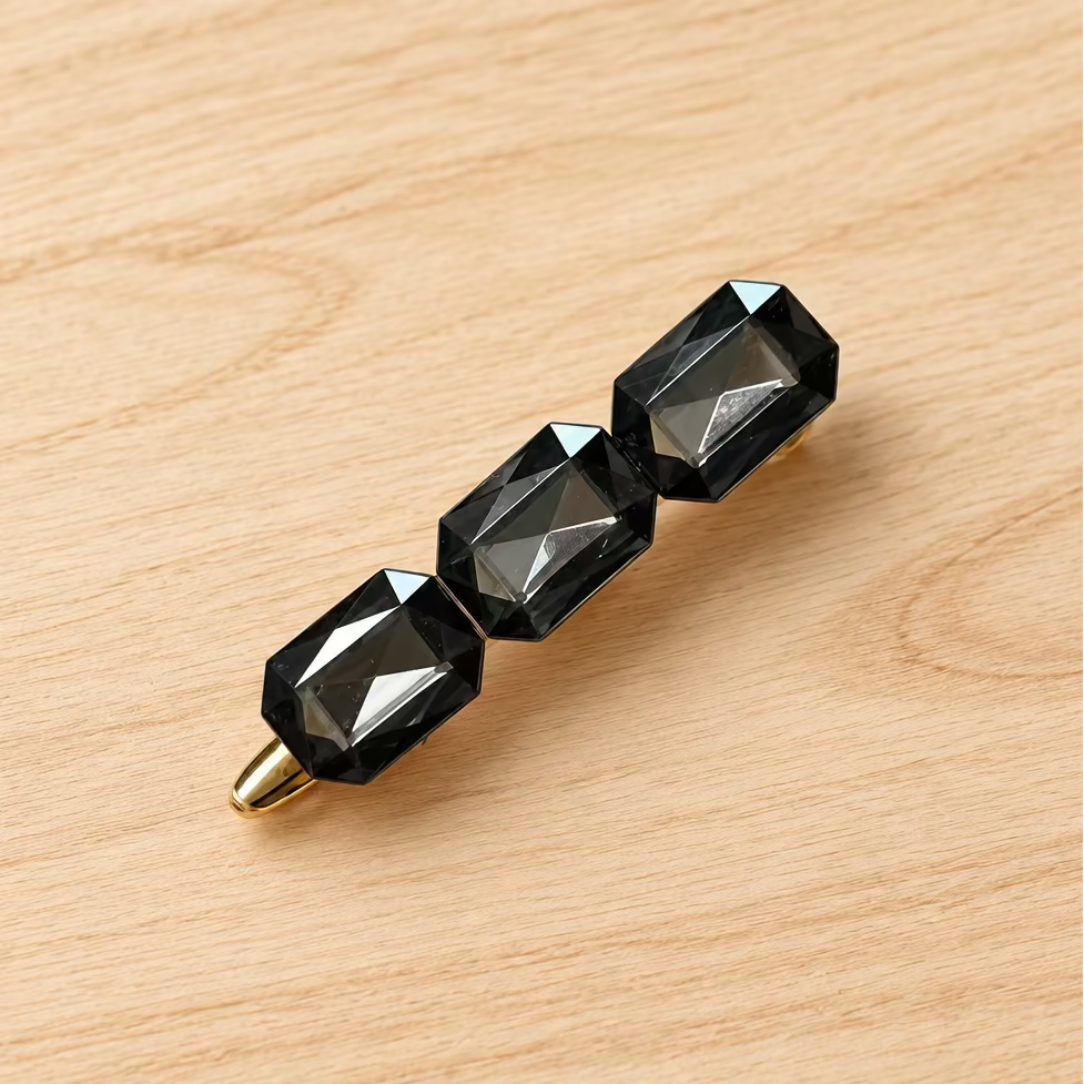 Black Stone Hair Pin