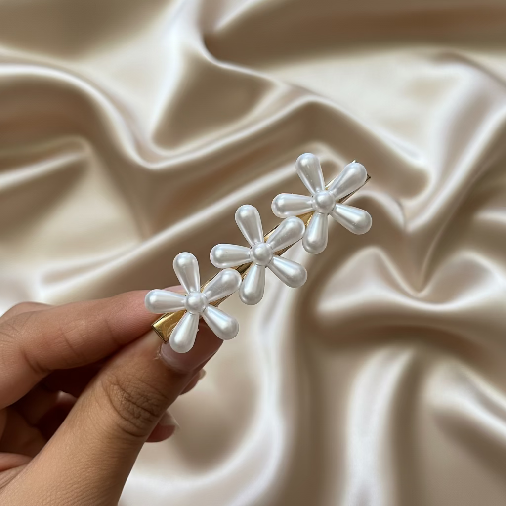 White Floral Hair Pin