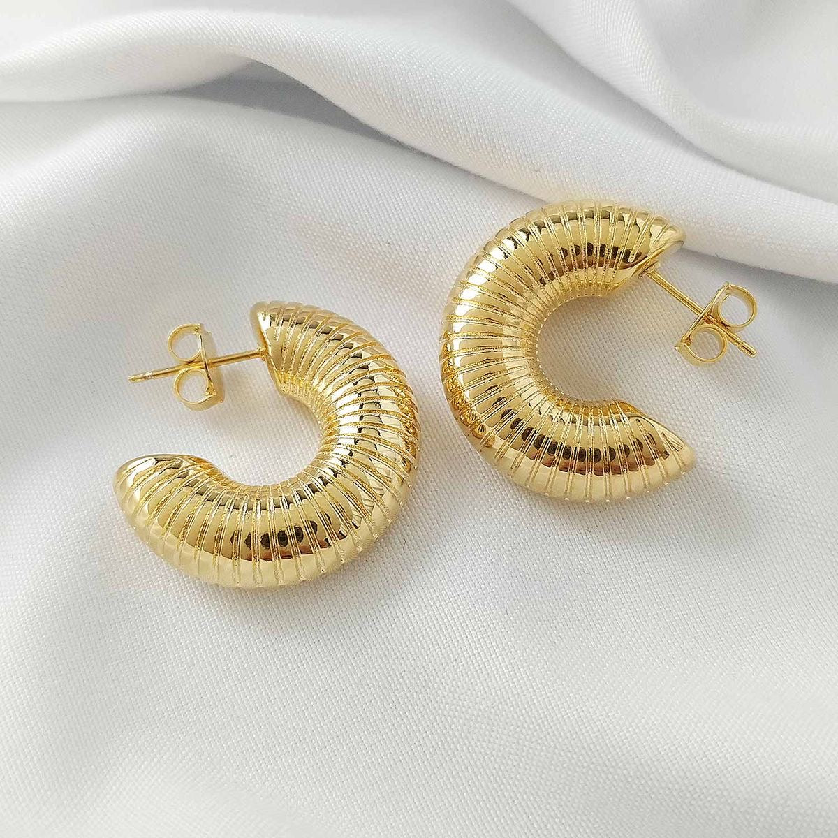 Silver & Golden Hoop Earrings