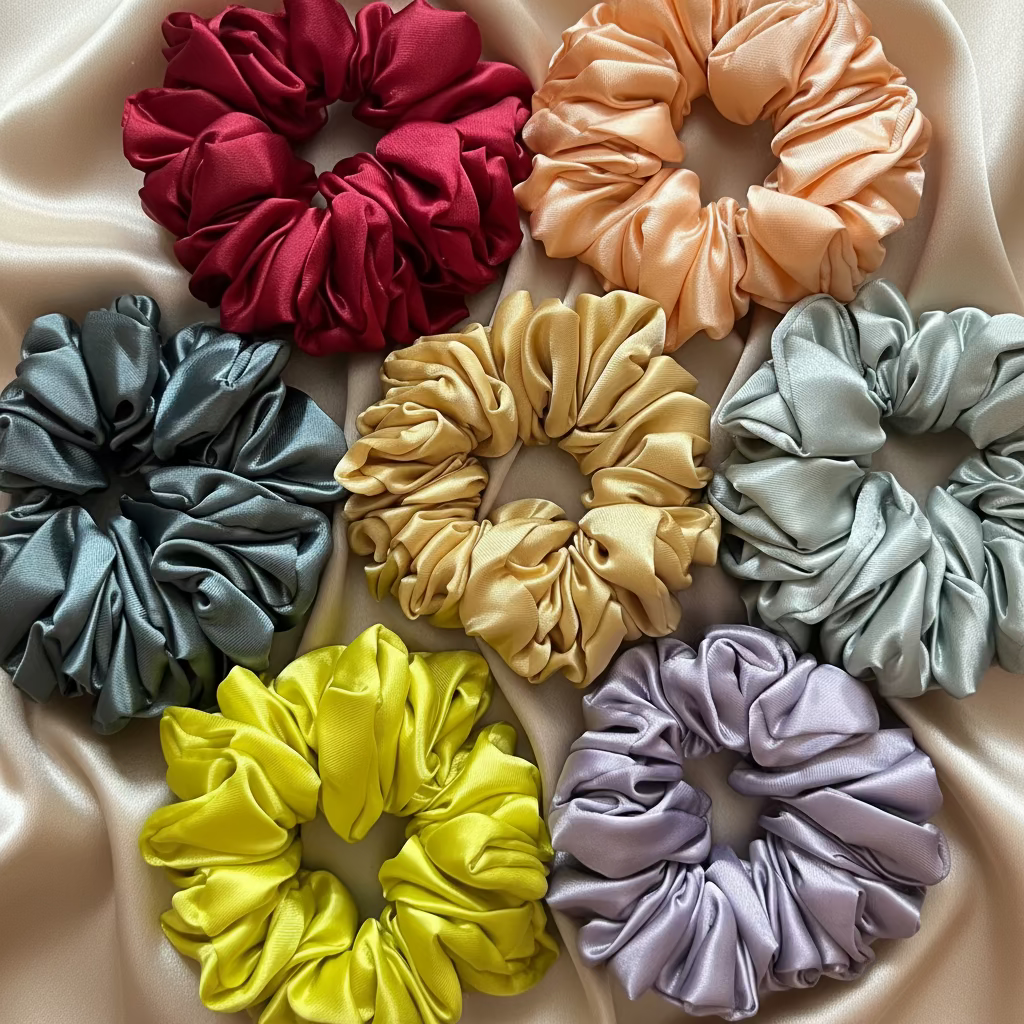 Satin Fluffy Scrunchies