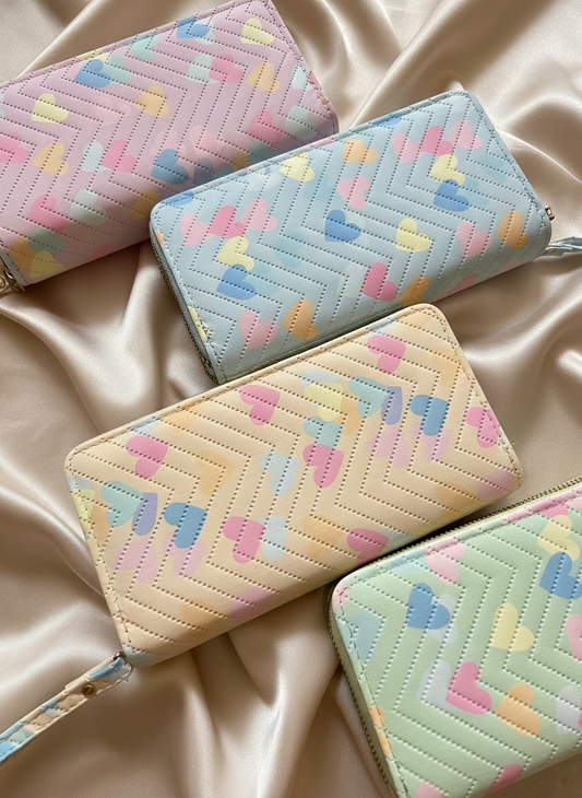 Double Compartment Heart Wallets