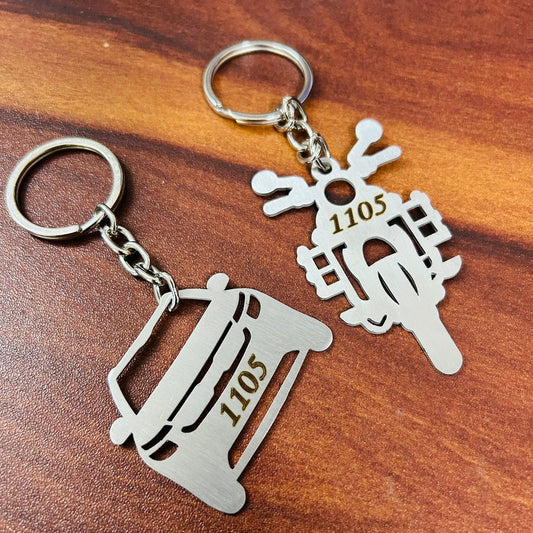 Personalized Silver-Plated Keychain