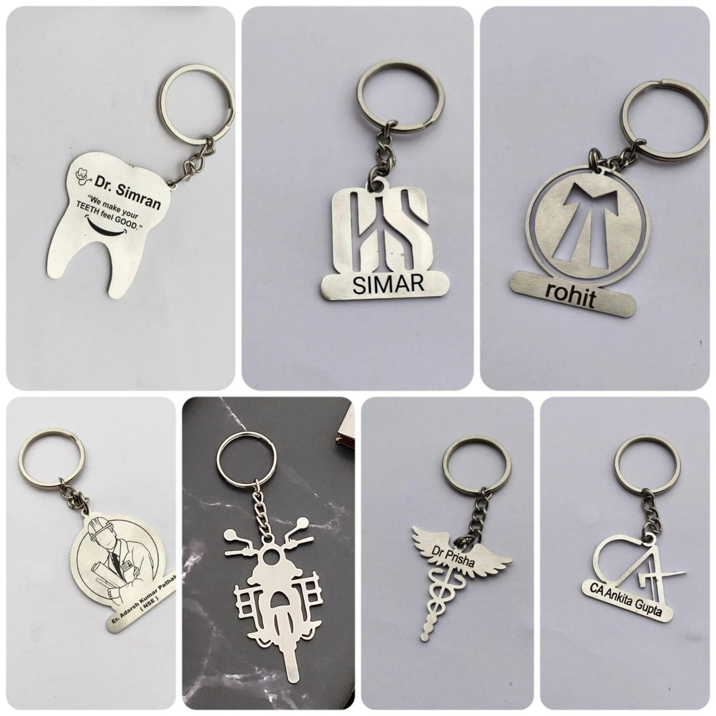 Personalized Silver-Plated Keychain